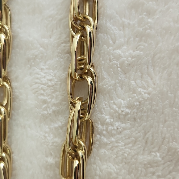 Alfani Necklace 19.75 in using Double & Single Links for illusion of 3 Links - Picture 3 of 7